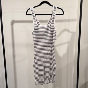 Abercrombie & Fitch Striped Mini Dress in Blue, Green, White and Tan